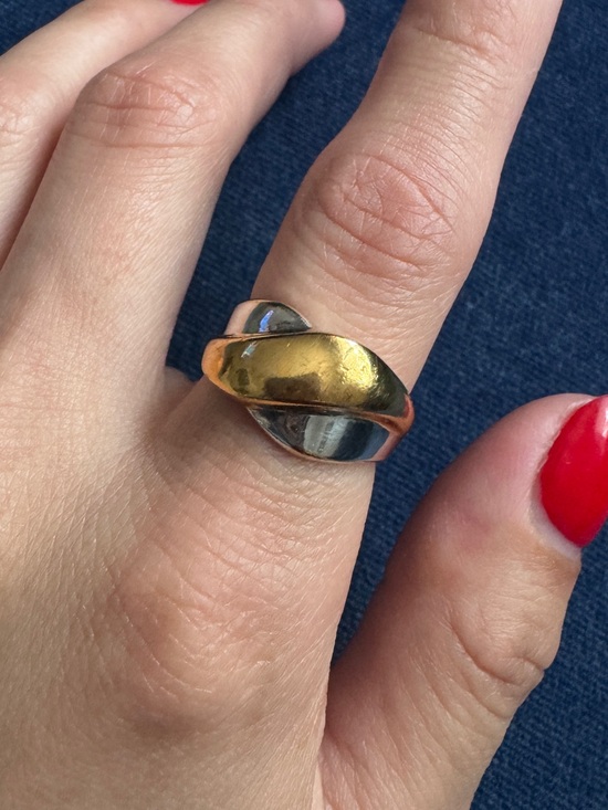 FAS Jewelry - FAS 925 Sterling Silver two- tone  Ring Size 6.5